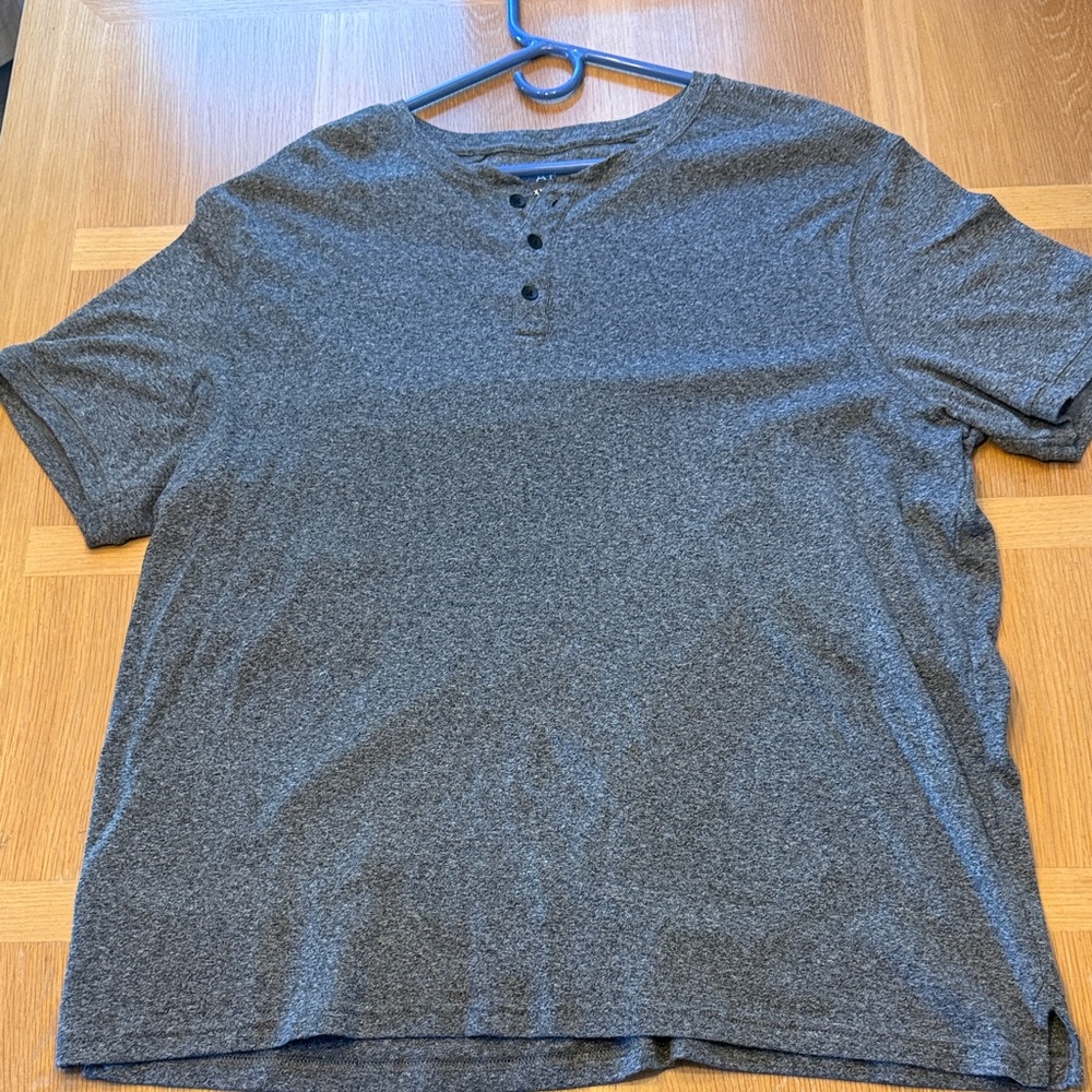 Apt. 9 Charcoal Short Sleeve Henley